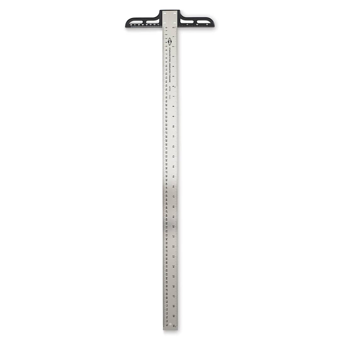 Open in modal - Alvin Stainless Steel Graduated T-Square - 30"