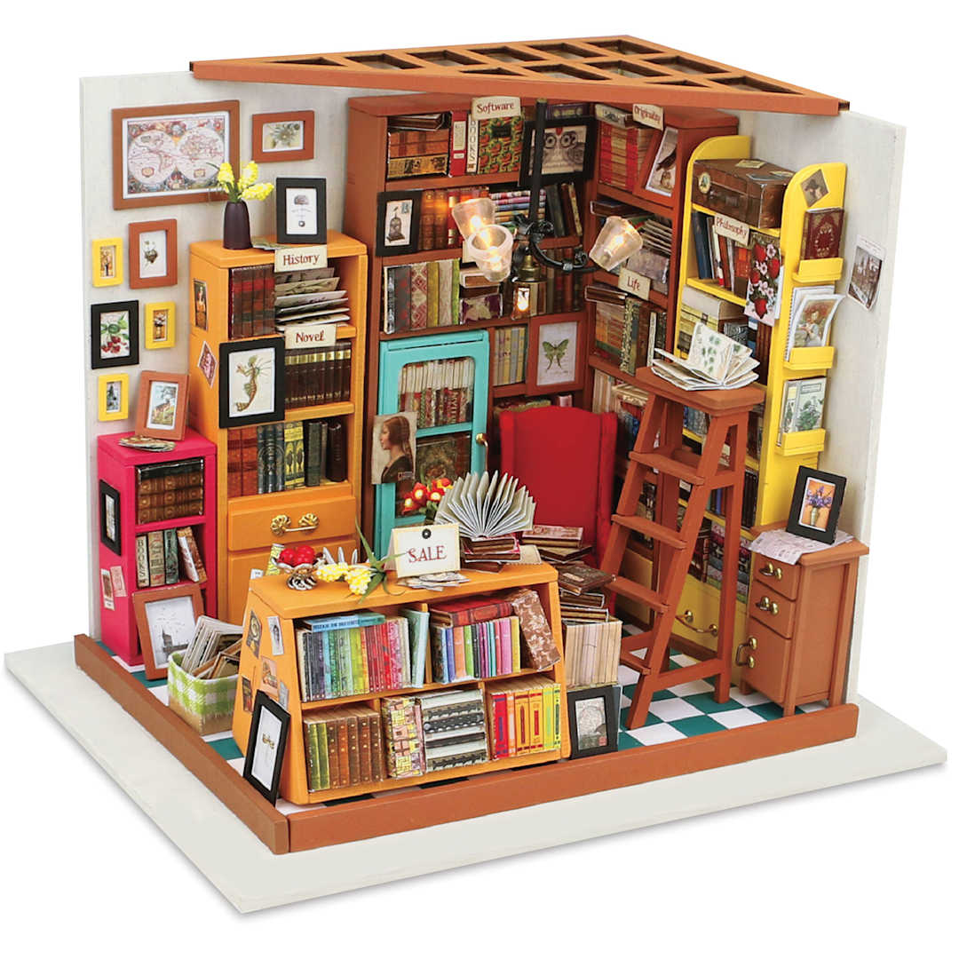Open in modal - Rolife DIY Miniature House Kit - Sam's Study, constructed kit