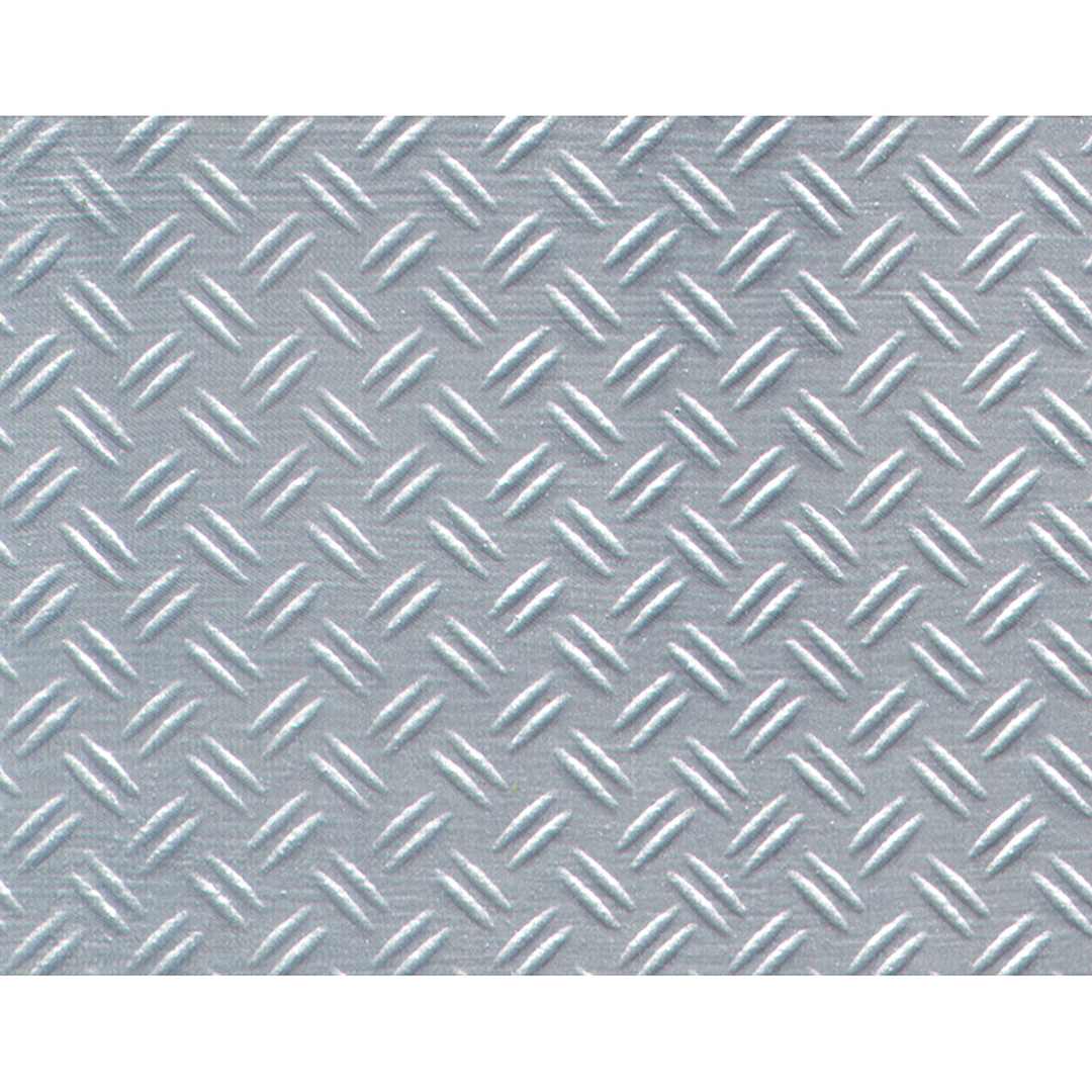 Open in modal - Plastruct Patterned Sheets, Double Diamond Plate, 1:16 Scale, finished example