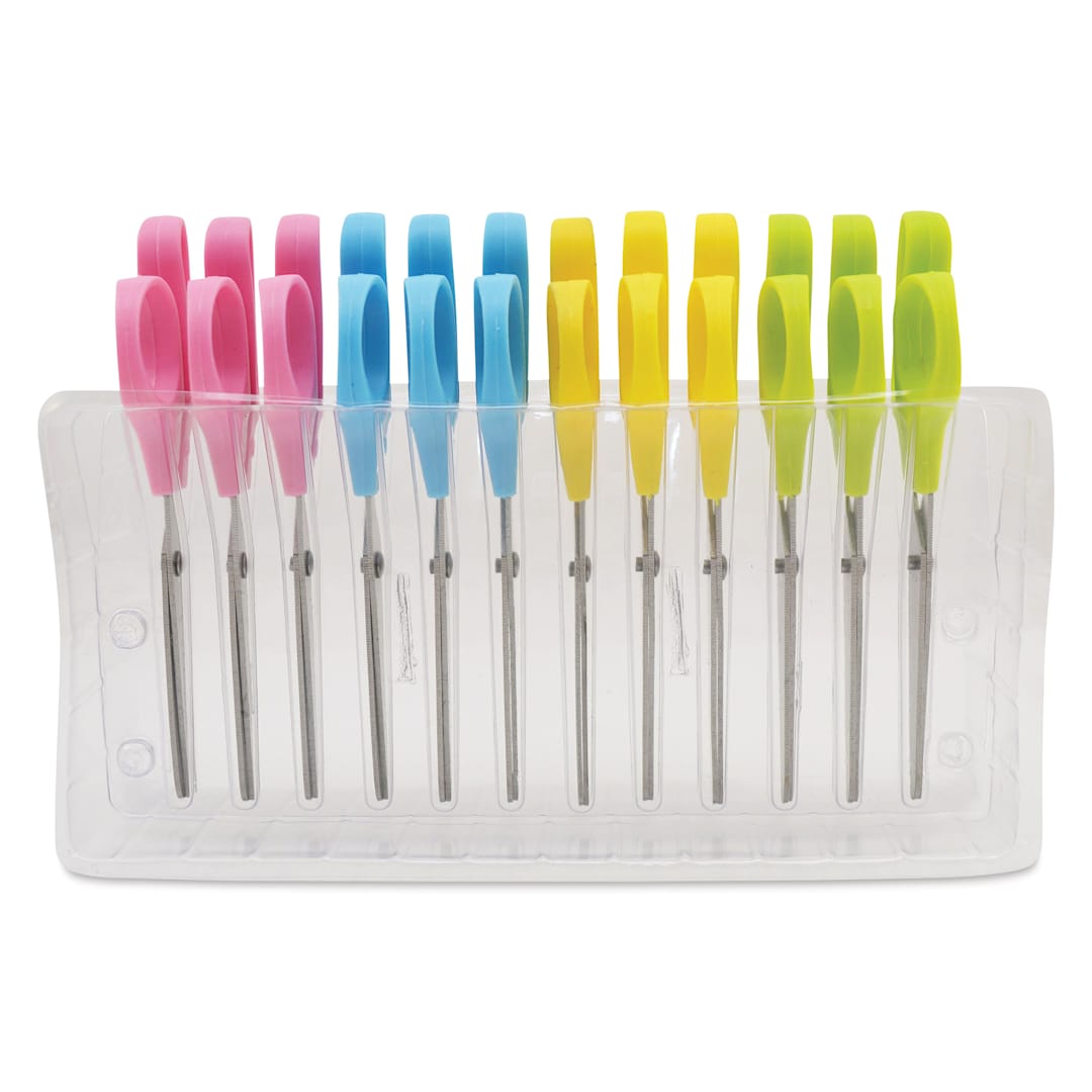Open in modal - Acme Kleencut Kids' Scissors - Set of 12, with Rack, Pointed