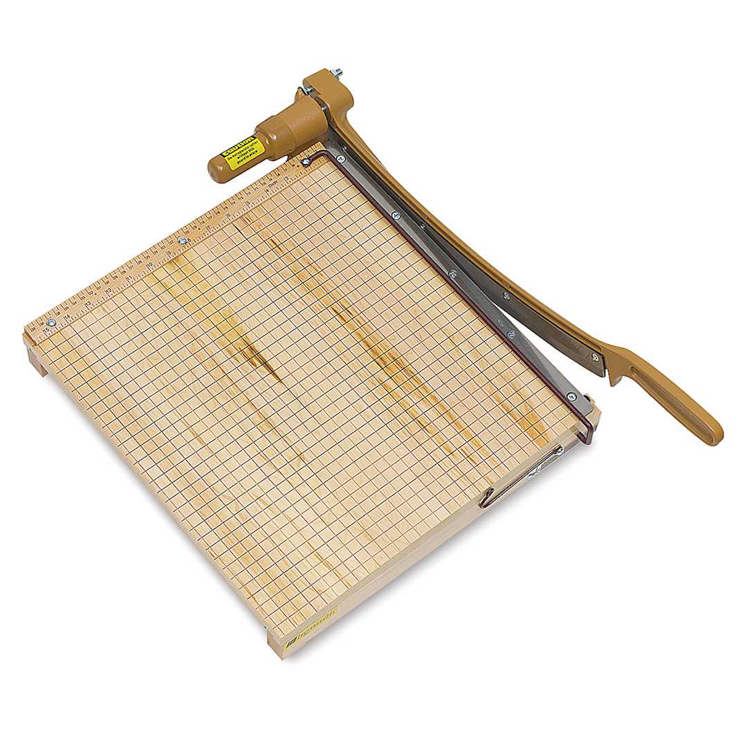 Open in modal - GBC Classiccut Ingento Maple Cutters - Top view showing surface grid and blade raised slightly