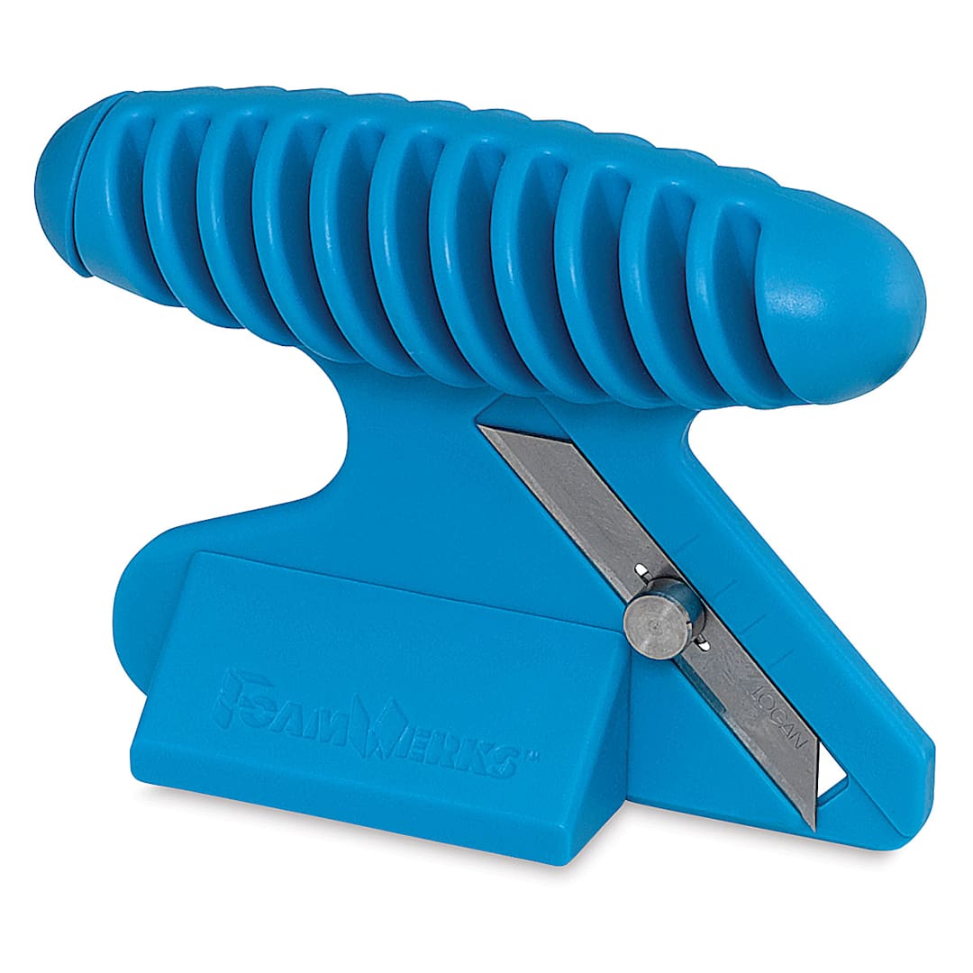 Open in modal - FoamWerks Foam Board Straight/Bevel Cutter - Angled view of cutter
