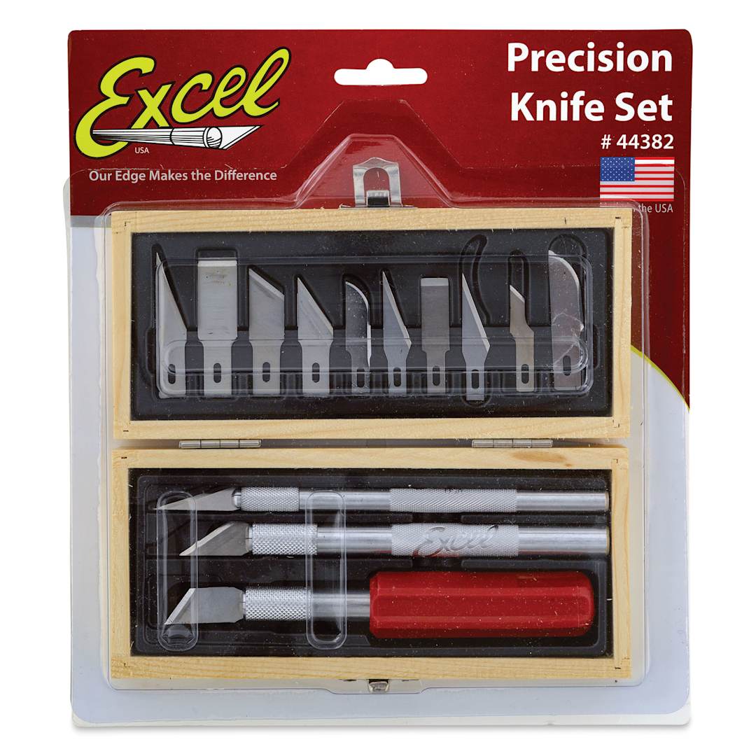 Open in modal - Excel Blades Hobby Knife Set, front of the packaging