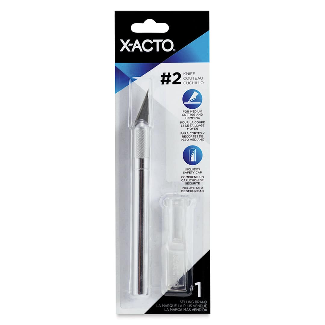 Open in modal - X-Acto #2 Knife - Front of Knife and Cap package shown