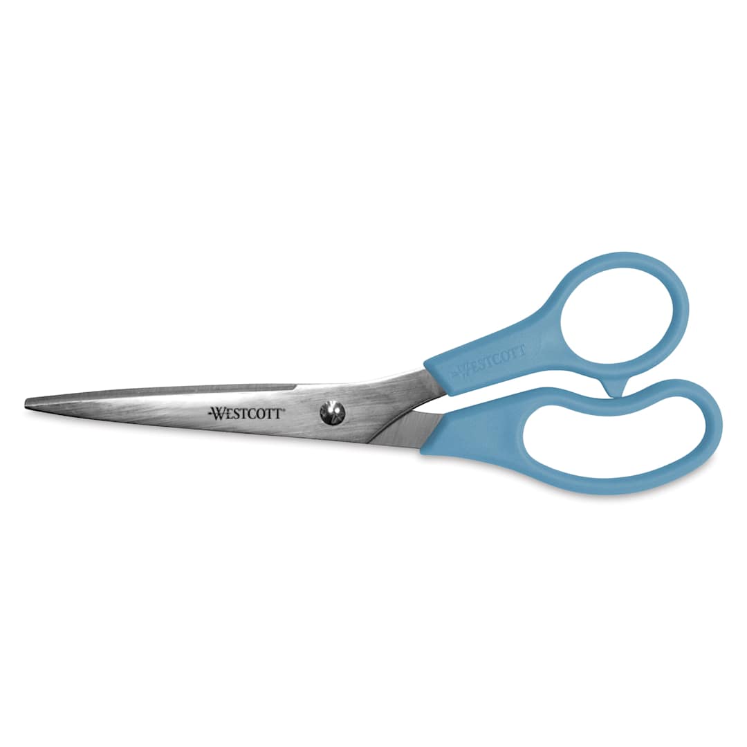 Open in modal - Westcott Straight All Purpose Value Scissors - Pkg of 3, 8" blue variant