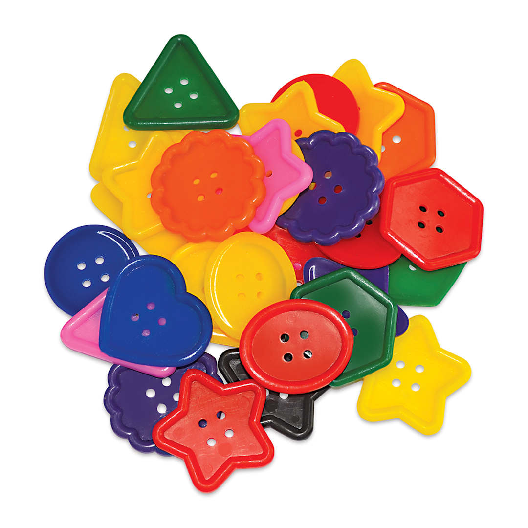 Open in modal - Roylco Really Big Buttons - Pile of brightly colored Buttons
