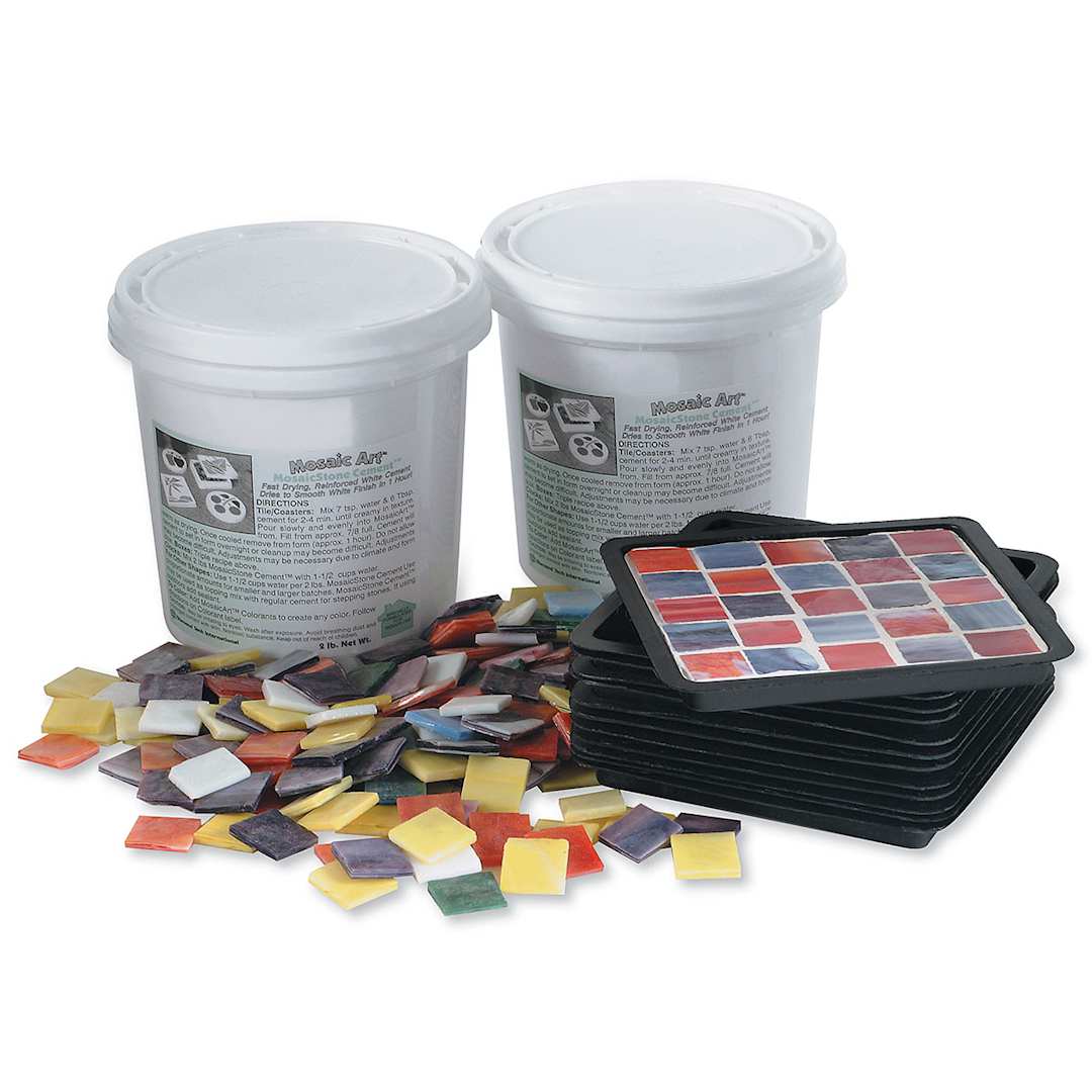 Open in modal - Mosaic Coaster Kit - Set of 12, 4" x 4", Square