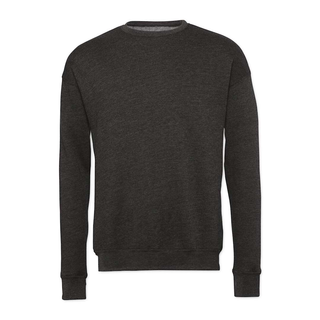 Open in modal - Bella + Canvas Unisex Sponge Fleece Drop Shoulder Sweatshirt - Dark Grey Heather, X-Large
