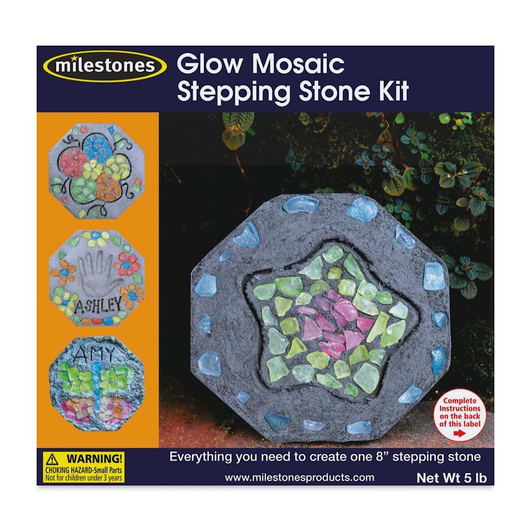 Open in modal - Milestones Mosaic Stepping Stone Kit - Glow (Front of packaging)