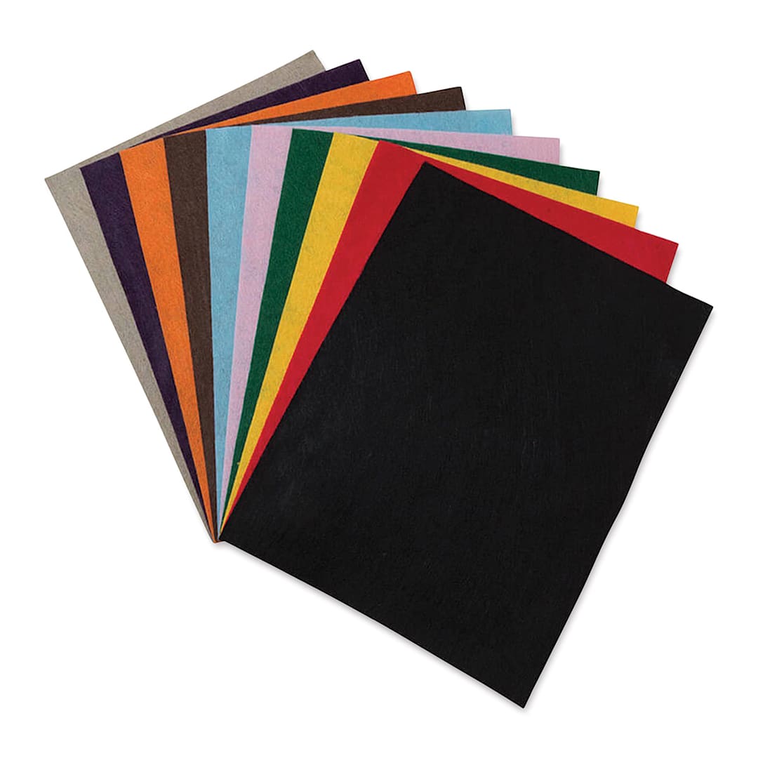 Open in modal - Creativity Street Felt Sheet Assortment - 12 color sheets arranged in fan