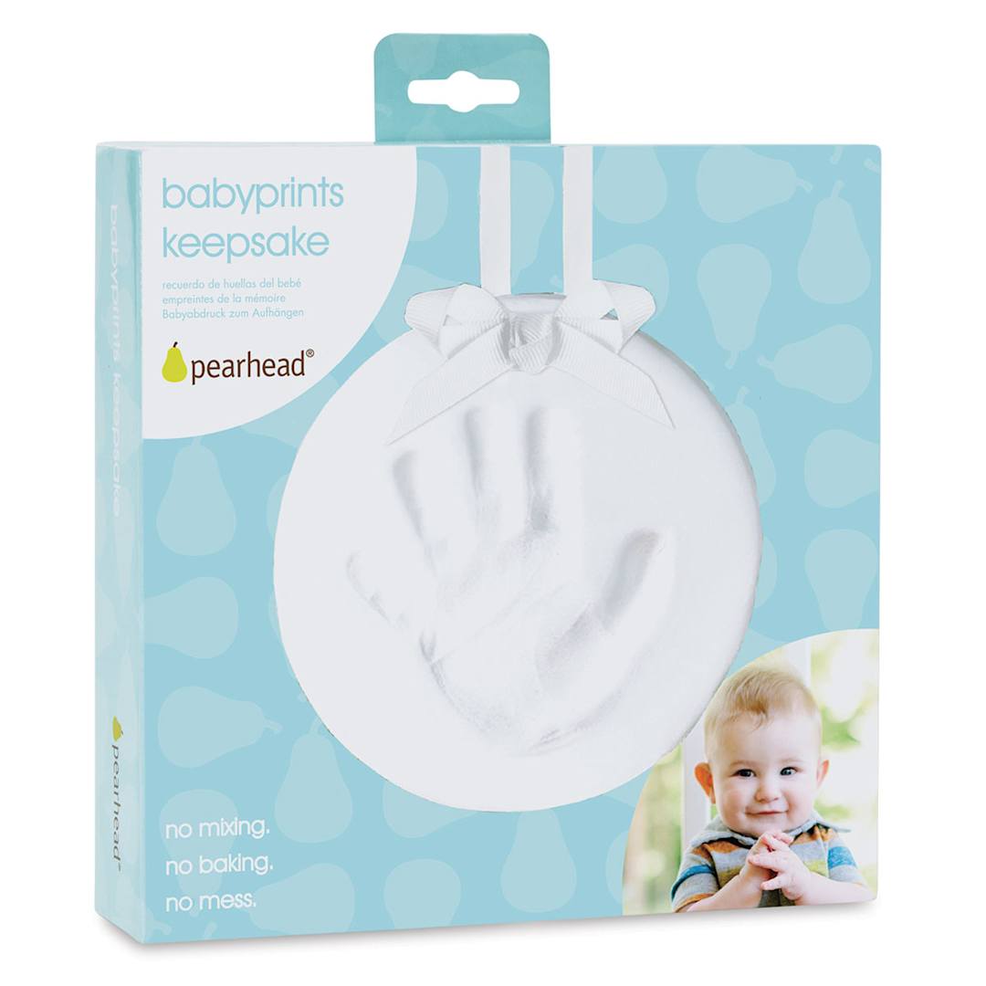 Open in modal - Pearhead Babyprints Keepsake - Front of package of White Keepsake