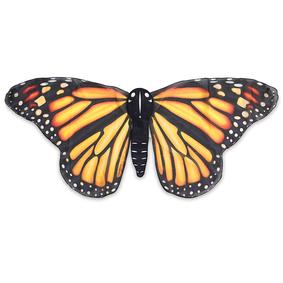 Open in modal - Hearthsong Kids Dress Up Butterfly Wings - Front side of Monarch