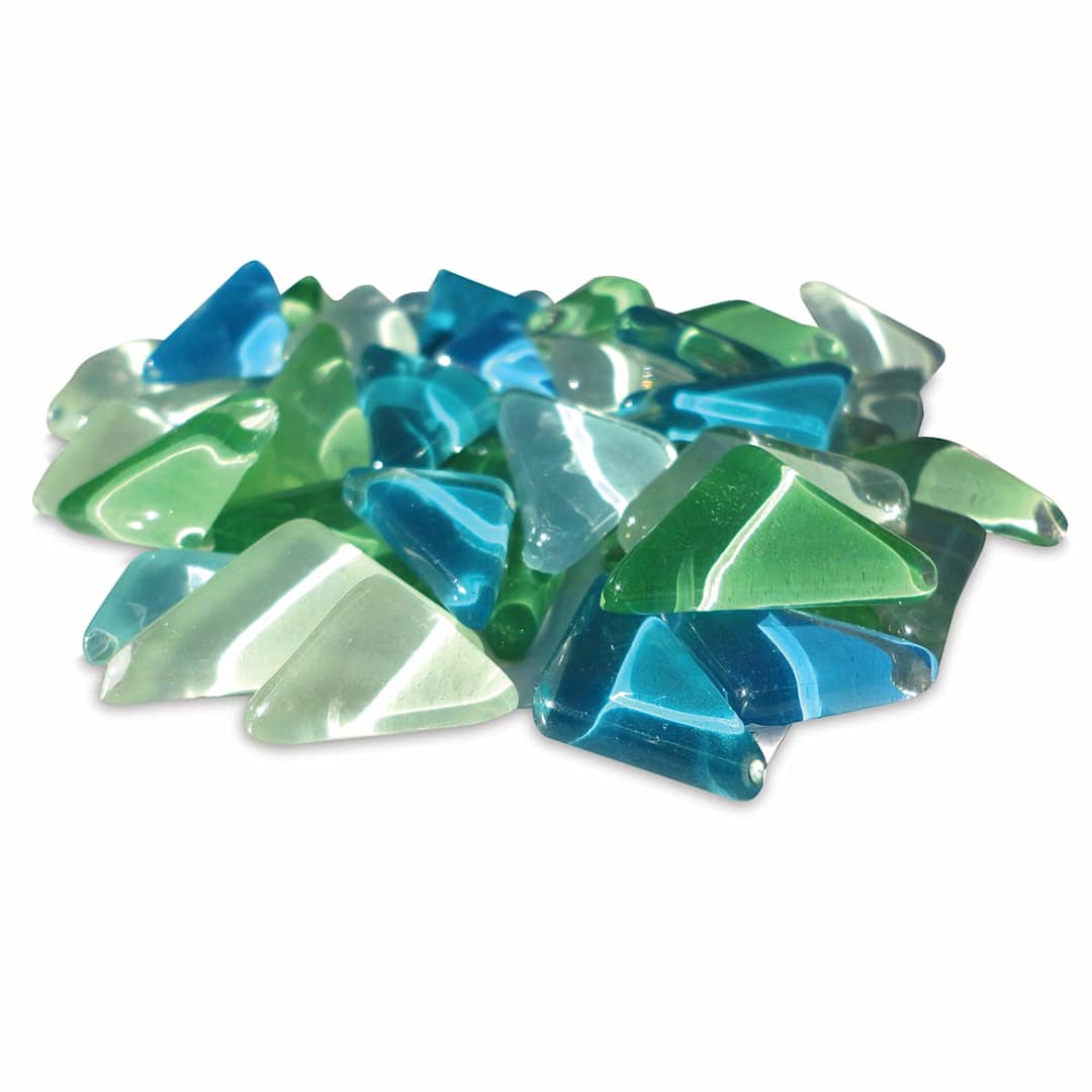 Open in modal - Crafter's Cut Crystal Angles Mosaic Tiles - Caribbean Colors in pile