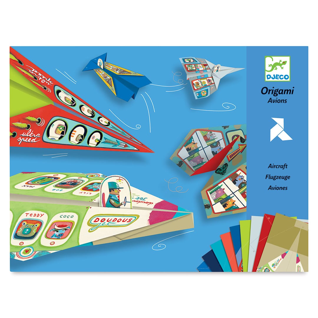 Open in modal - Djeco Origami Kit - Planes (Front of packaging)