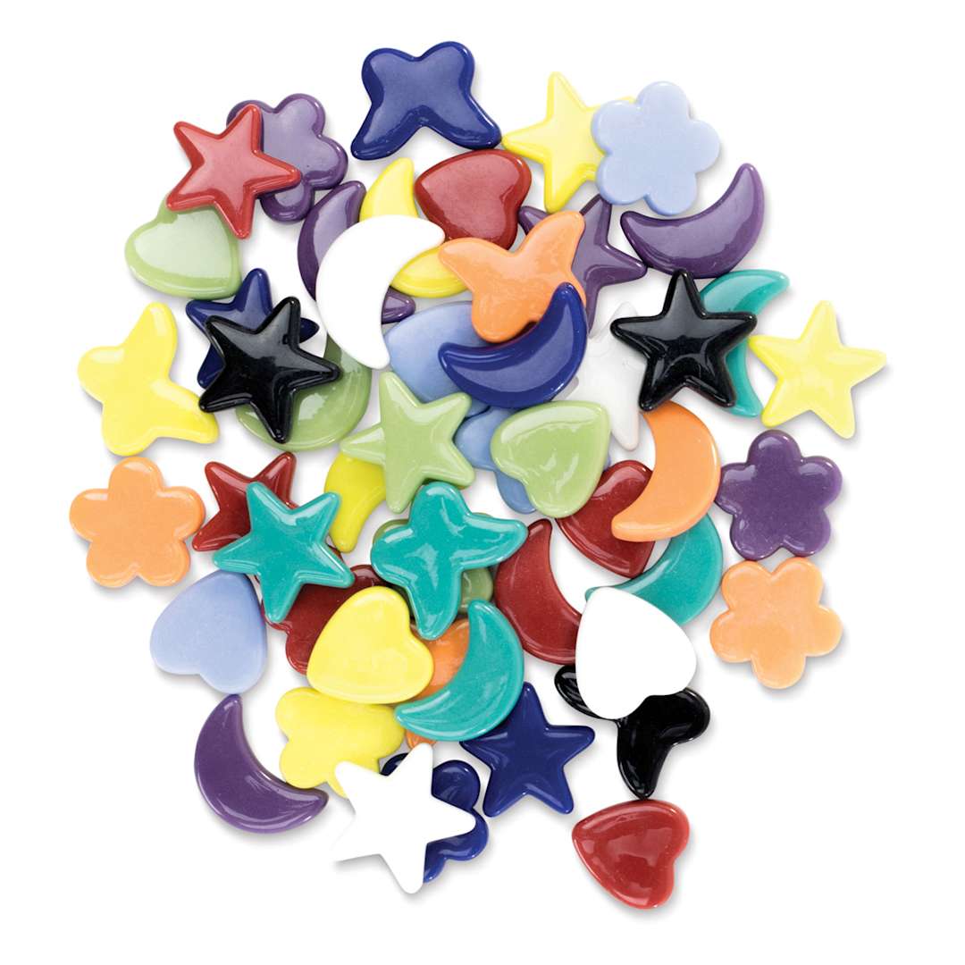 Open in modal - Diamond Tech Whimsy Shape Tiles - Opaque, 1 lb