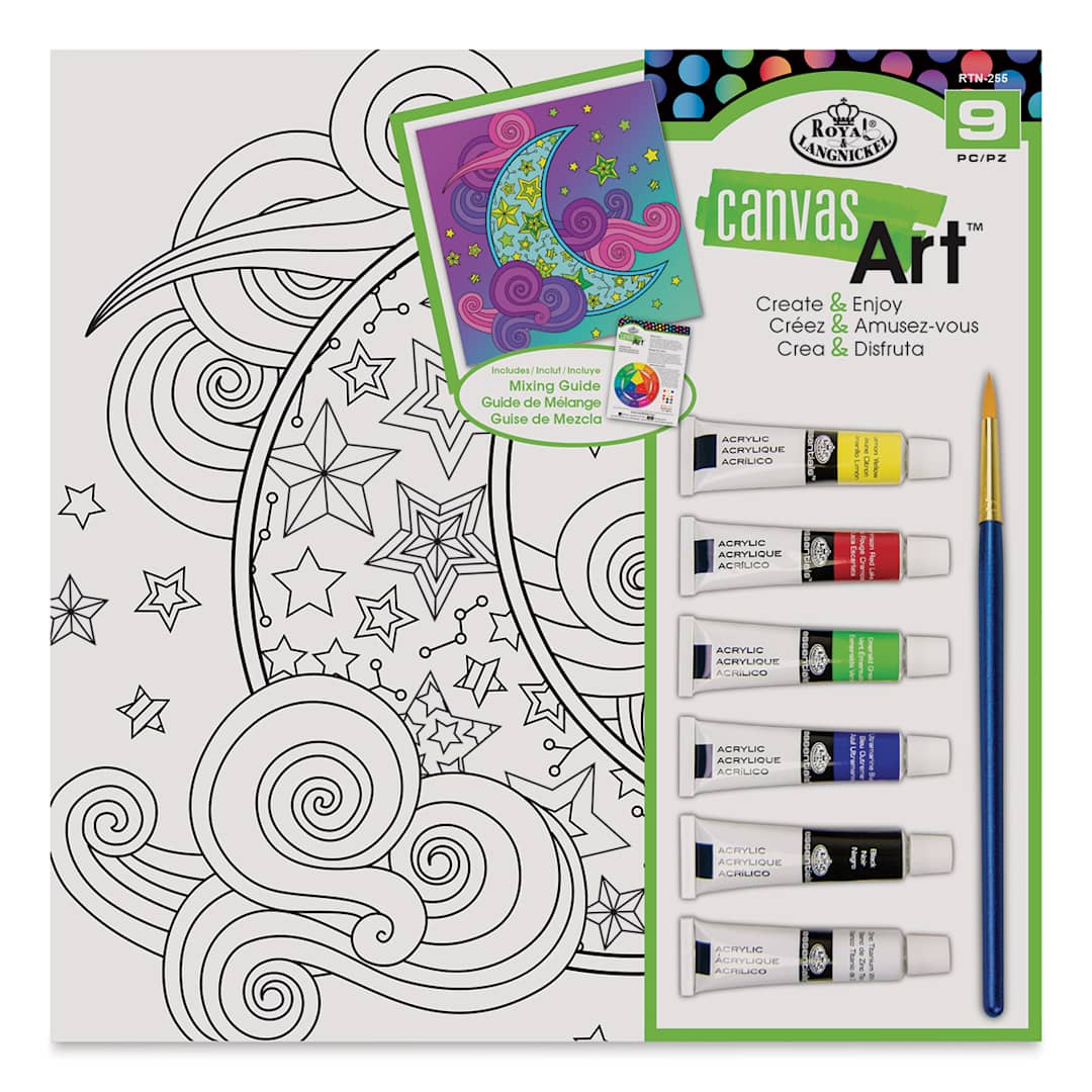 Open in modal - Royal & Langnickel Canvas Art Painting Kits - Front of Moon Package

