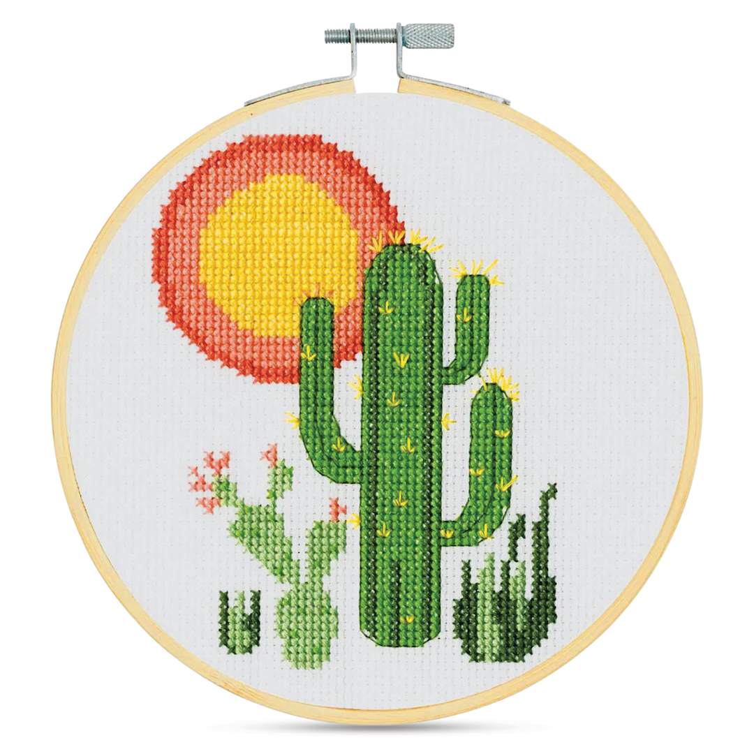 Open in modal - DMC Stitch Kit - Cactus, finished kit