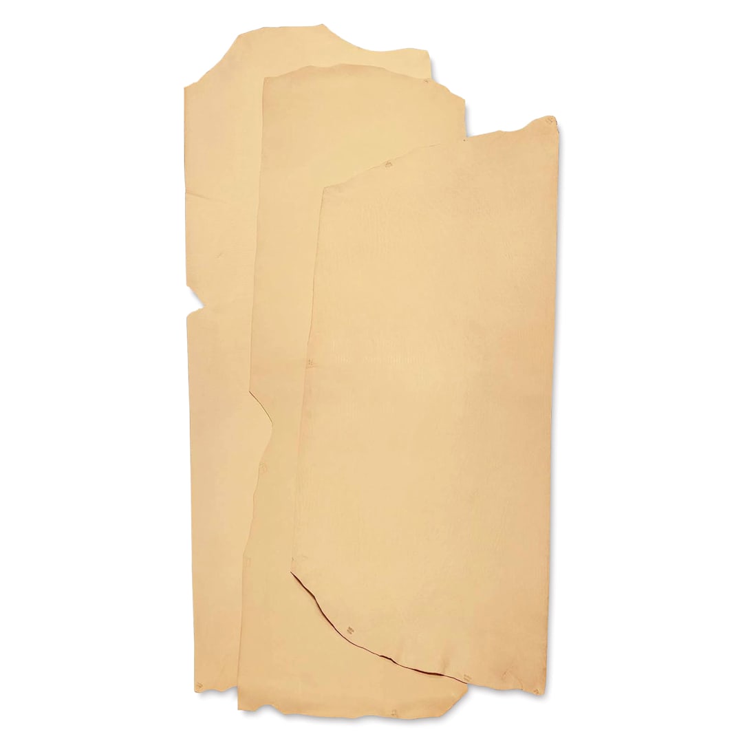 Open in modal - Realeather Veg-Tan Double Shoulder Leather, pieces laid out