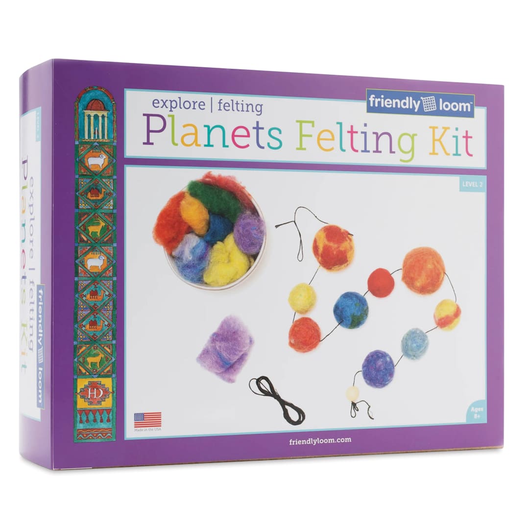 Open in modal - Friendly Loom Planets Felting Kit, packaging