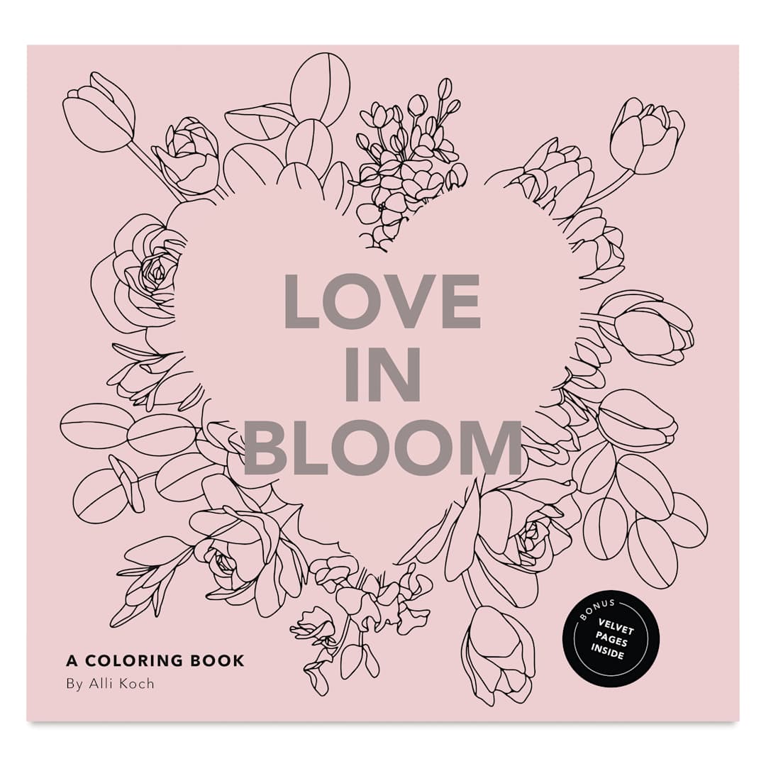 Open in modal - Love in Bloom Coloring Book, front cover