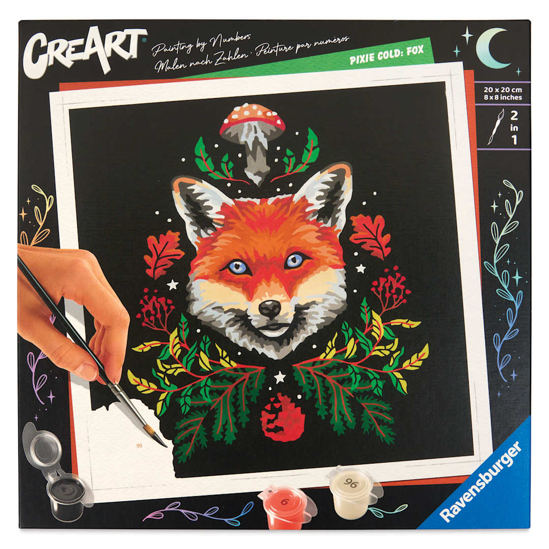 Open in modal - CreArt Pixie Cold Paint By Number Kit - Fox, front of package