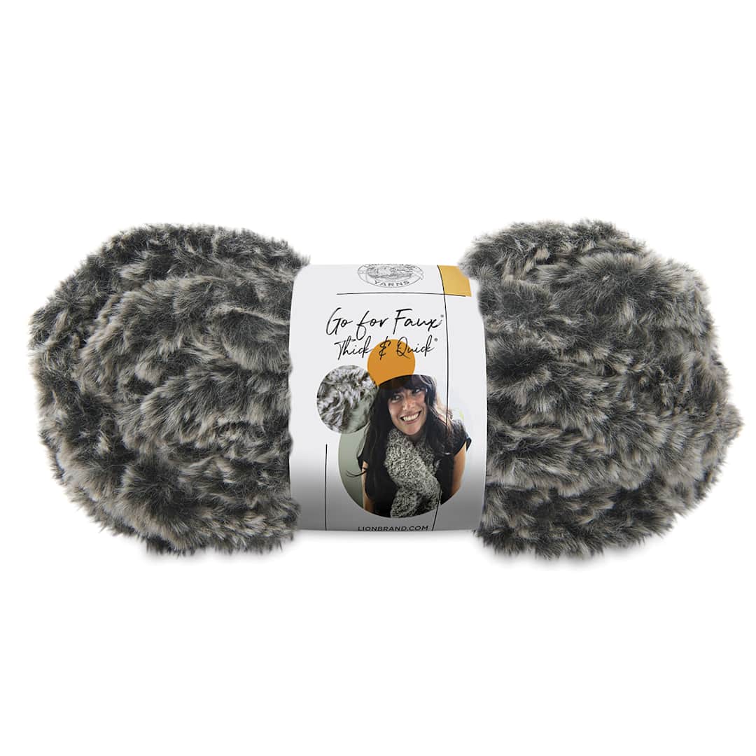 Open in modal - Lion Brand Go For Faux Thick And Quick Yarn - Mink, 24 yds