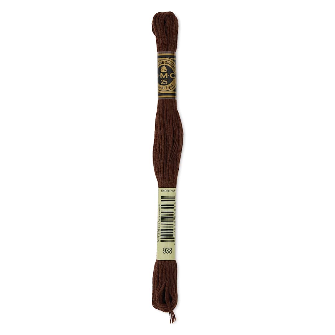 Open in modal - DMC Cotton Embroidery Floss - Ultra Dark Coffee Brown, 8-3/4 yards