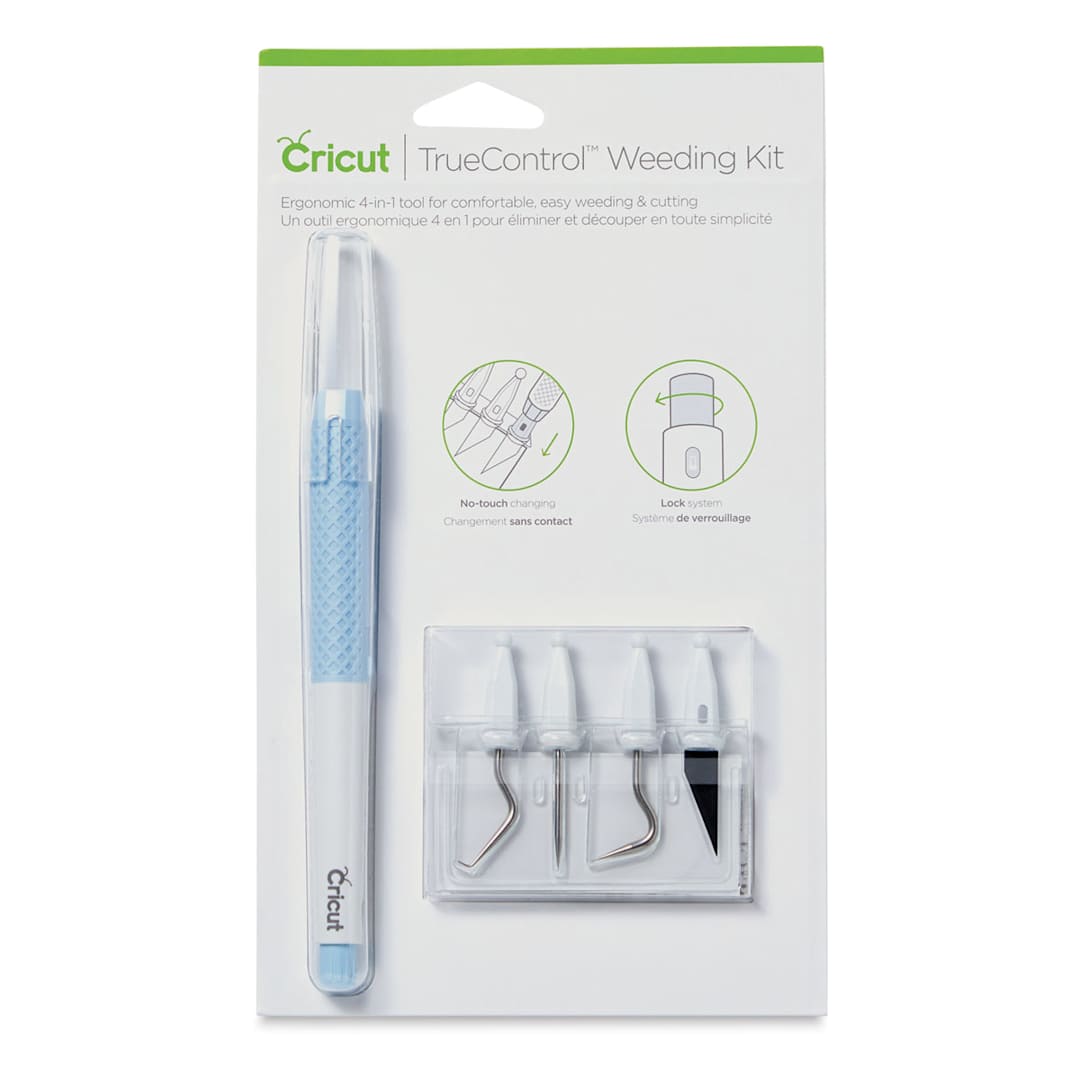 Open in modal - Cricut TrueControl Weeding Kit - Front of blister package showing tool and tips