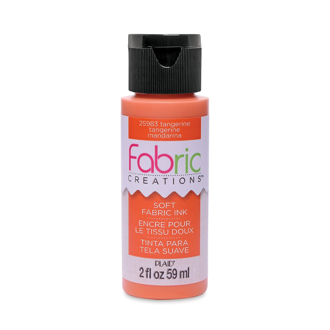 Open in modal - Plaid Fabric Creations Soft Fabric Ink - Tangerine, 2 oz