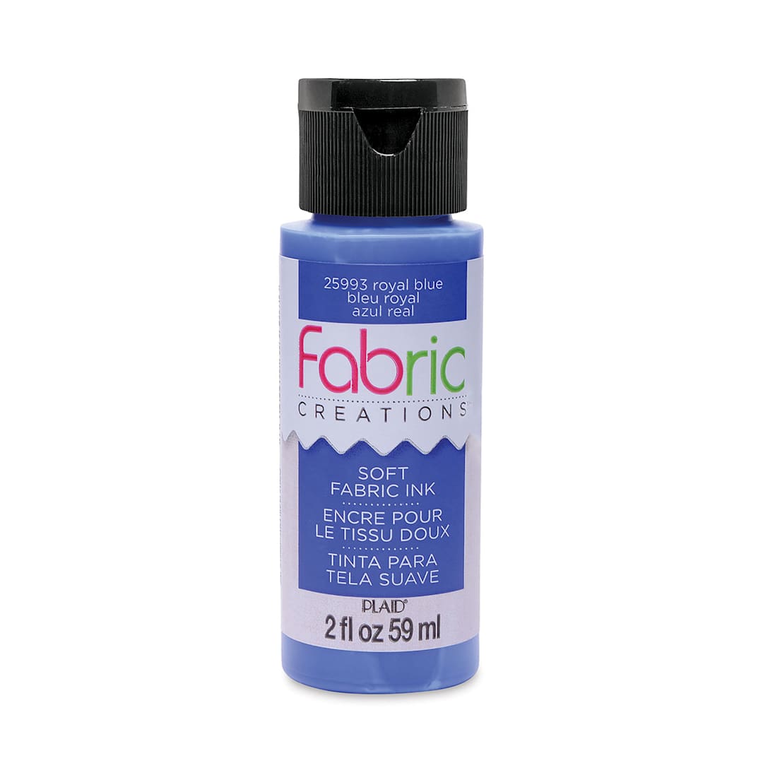 Open in modal - Plaid Fabric Creations Soft Fabric Ink - Royal Blue, 2 oz