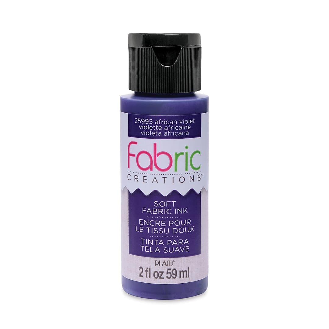 Open in modal - Plaid Fabric Creations Soft Fabric Ink - African Violet, 2 oz