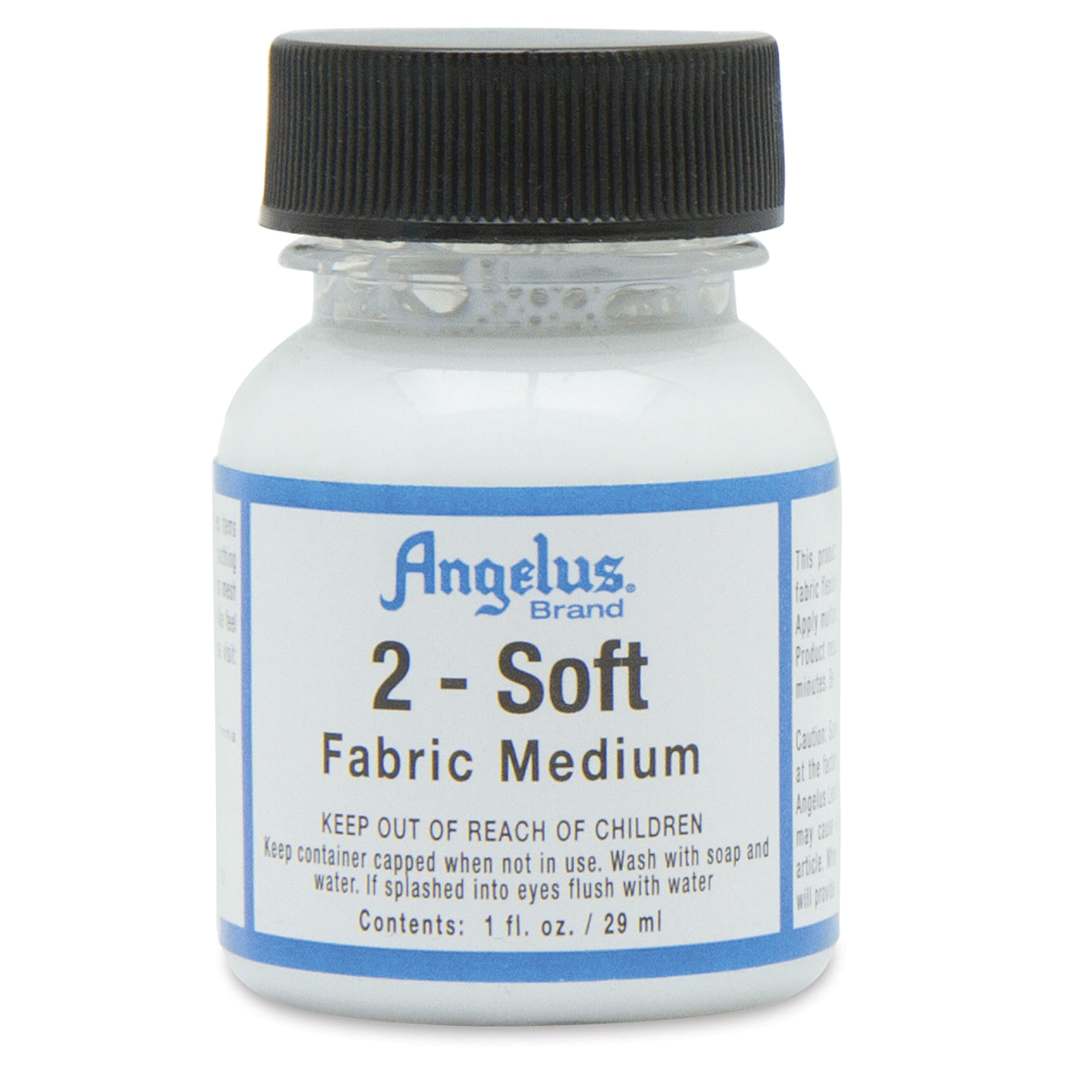 Open in modal - Angelus 2-Soft Fabric Medium - Front view of 1 oz bottle