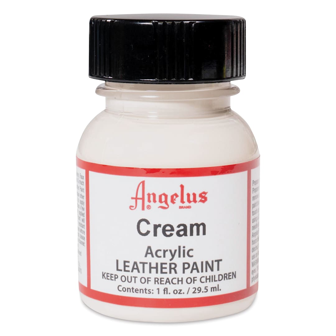 Open in modal - Angelus Acrylic Leather Paint - Cream, 1 oz
