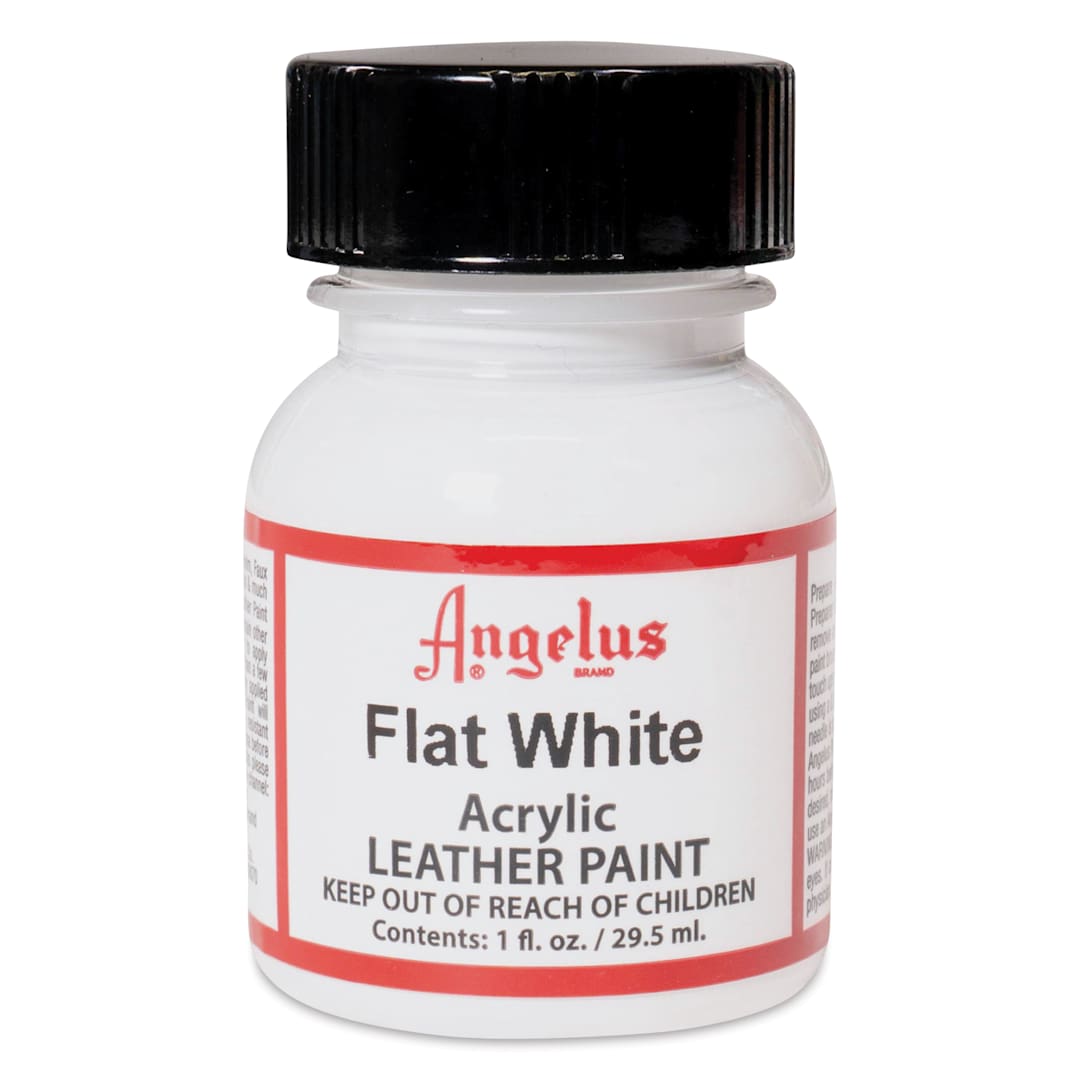 Open in modal - Angelus Acrylic Leather Paint - Flat White, 1 oz