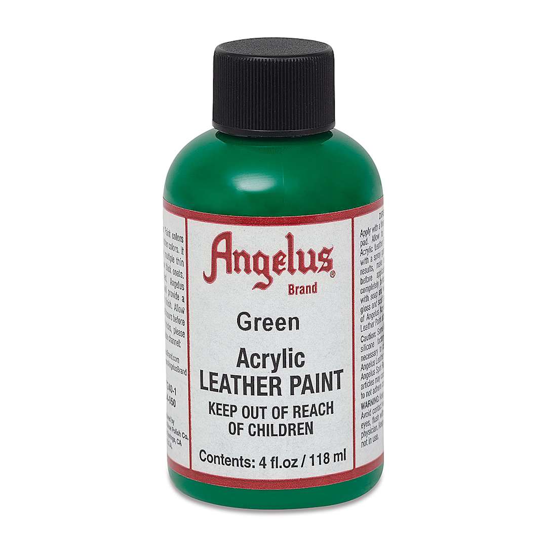 Open in modal - Angelus Acrylic Leather Paint - Green, 4 oz