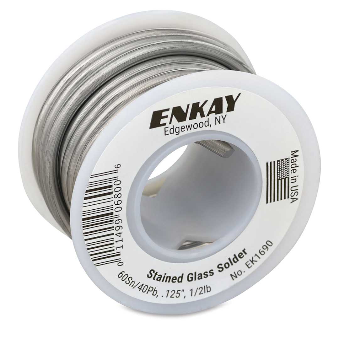 Open in modal - Enkay Stained Glass Solder - 1/2 lb, 1/8" Spool front view