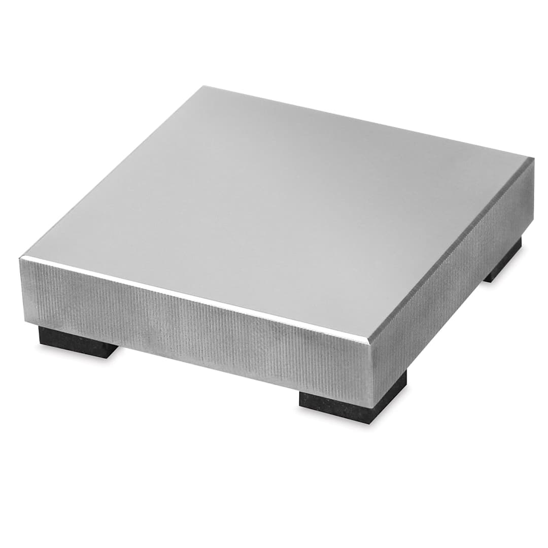 Open in modal - ImpressArt Steel Block - Angled view of Small 2" square Block