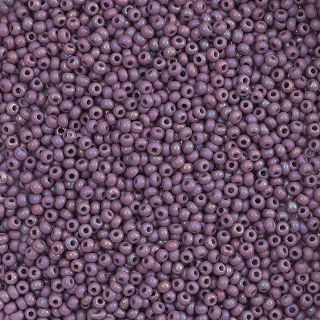 Open in modal - John Bead Czech Glass Seed Beads - Mauve, 10/0, 22 g Vial close up