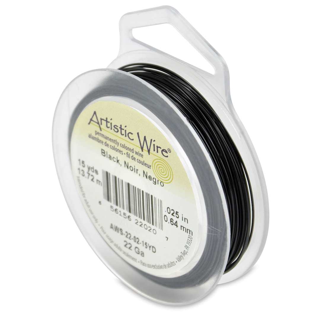 Open in modal - Artistic Wire Colored Copper Craft Wire - Black, 22 Gauge, 45 Ft