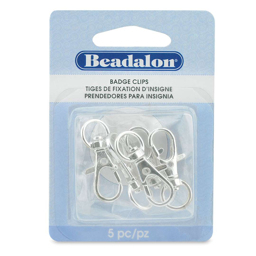 Open in modal - Beadalon Badge Clips - 5 Small Clips in blister package
