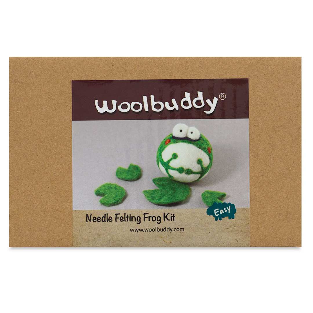 Open in modal - Woolbuddy Needle Felting Kits - Front of package of Frog Kit