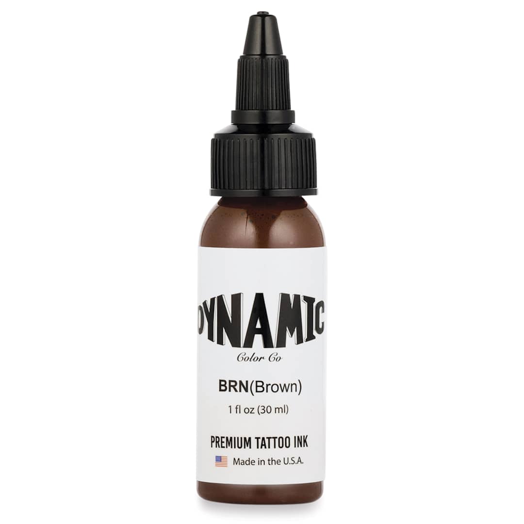 Open in modal - Dynamic Color Tattoo Ink - Brown, 1 oz bottle