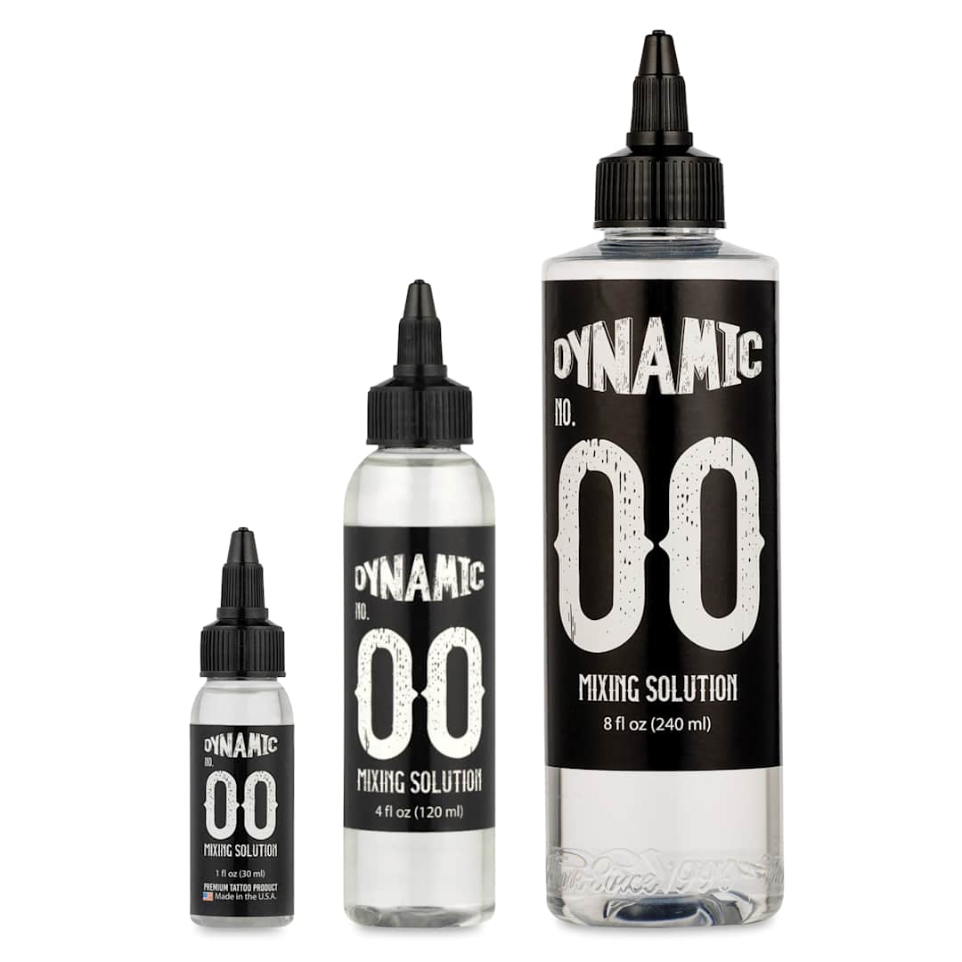 Open in modal - Dynamic Color Tattoo Ink Mixing Solution, 1 oz, 4 oz, and 8 oz bottles