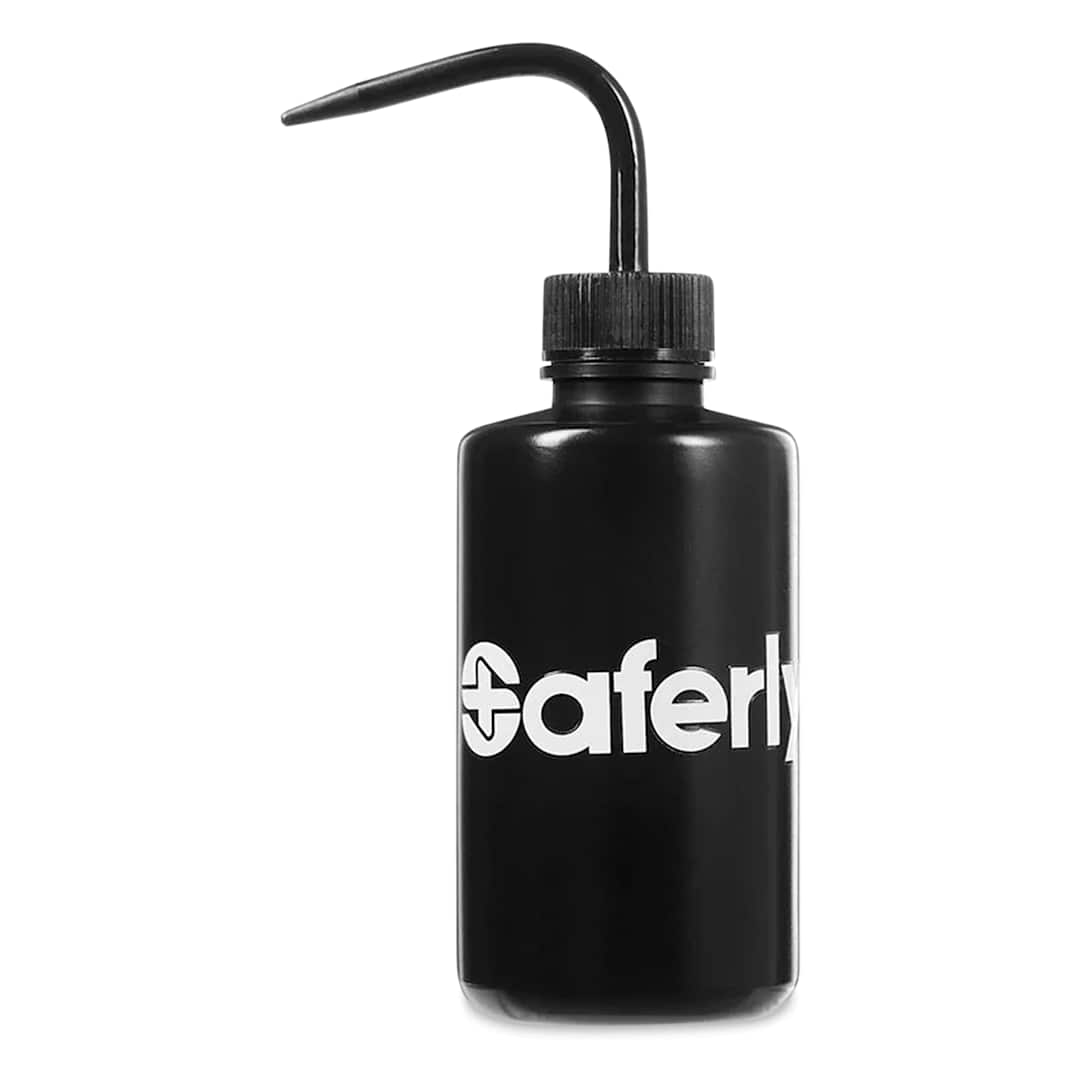 Open in modal - Saferly Squeeze Washer Bottle - Black, 250 ml, front