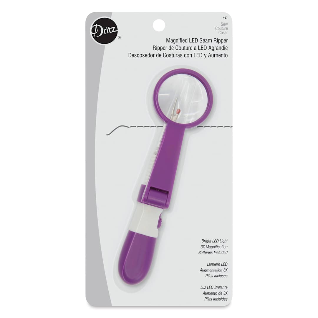 Open in modal - Dritz Magnified LED Seam Ripper - front of packaging