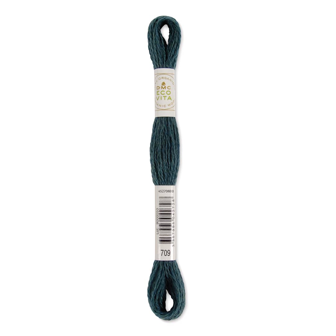 Open in modal - DMC Eco Vita Organic Wool Thread - Cypress Indigo, 17-1/2 yds