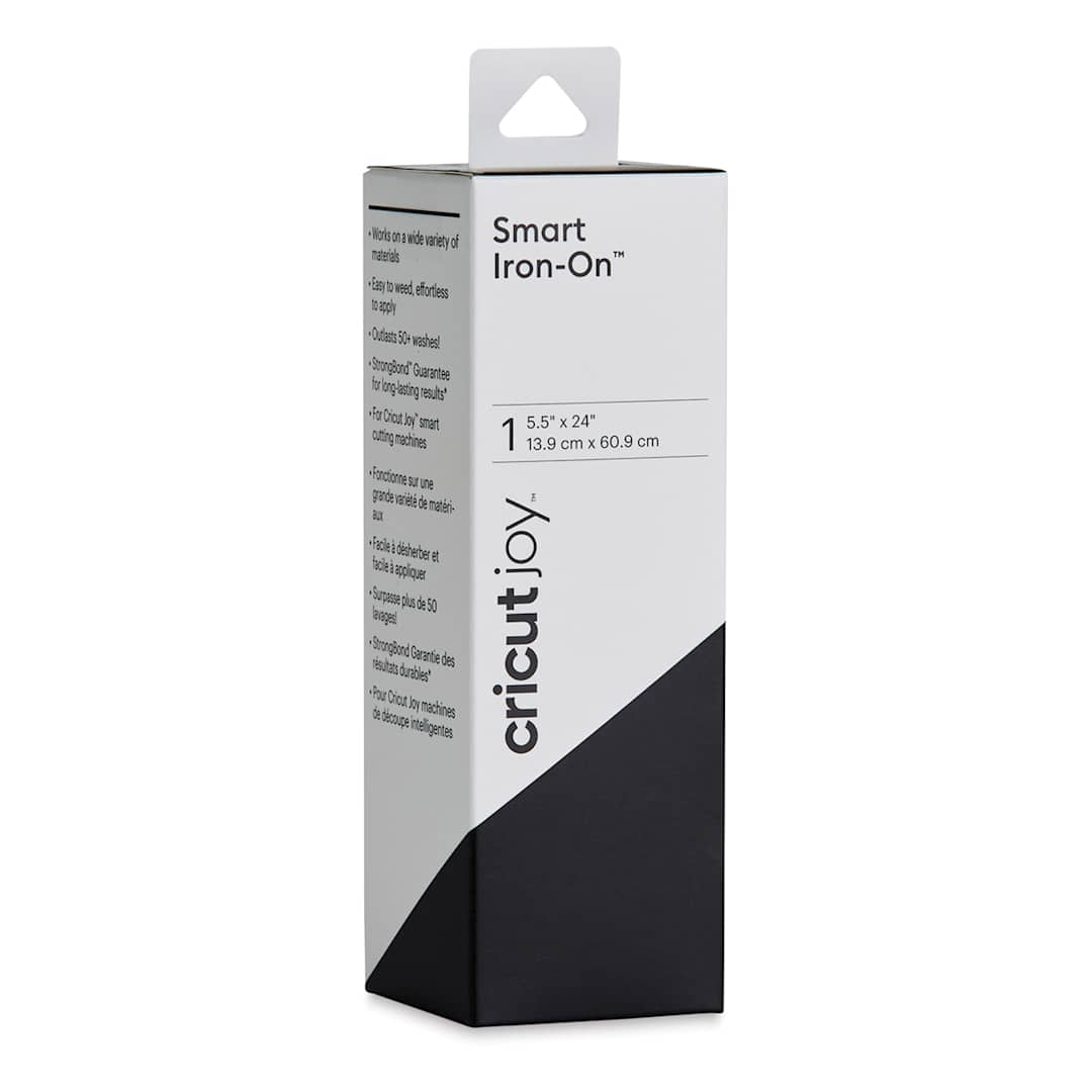 Open in modal - Cricut Joy Smart Iron-On - Black, 5-1/2" x 24", Roll (In packaging)