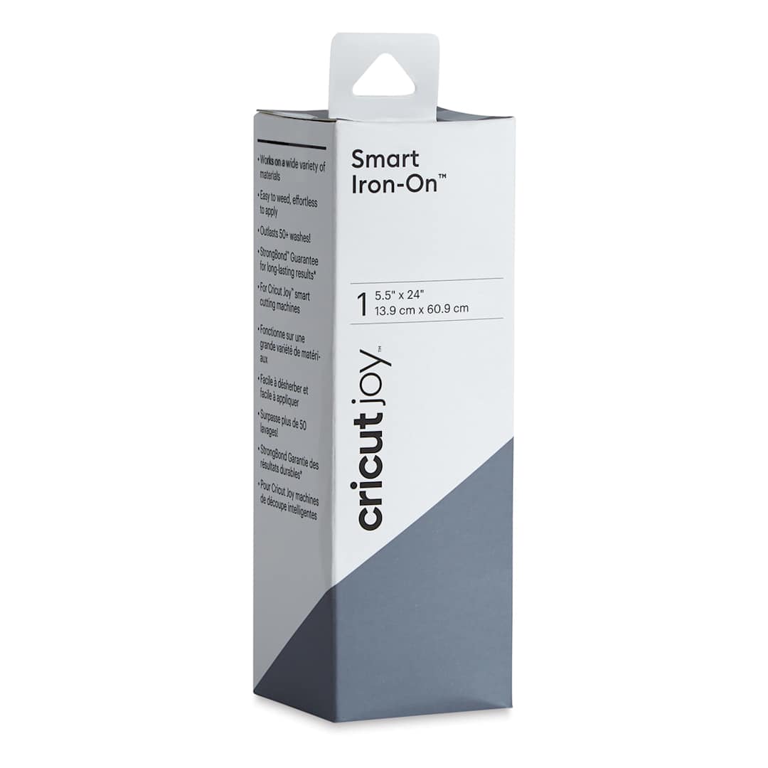 Open in modal - Cricut Joy Smart Iron-On - Gray, 5-1/2" x 24", Roll (In packaging)