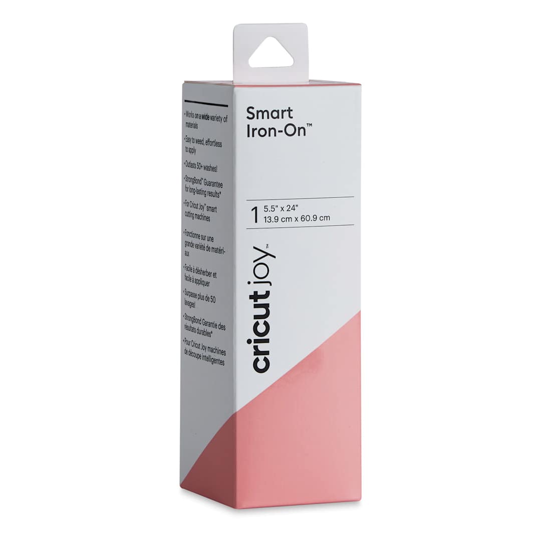 Open in modal - Cricut Joy Smart Iron-On - Blush, 5-1/2" x 24", Roll (In packaging)