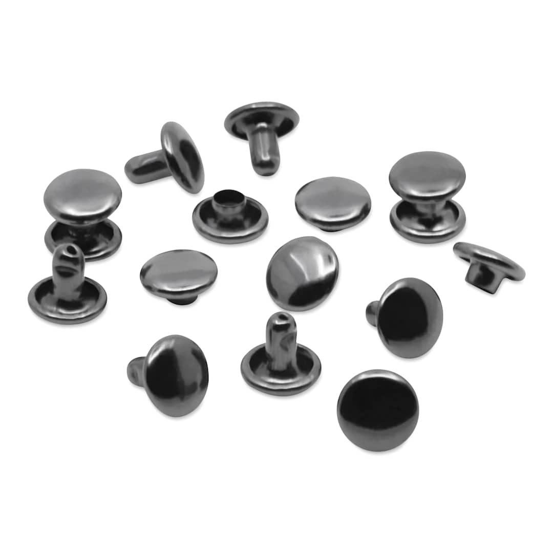 Open in modal - Dritz Double-Cap Rivets & Tools Set, double-cap rivets laid out